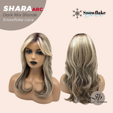 [PRE-ORDER] JBEXTENSION 17 Inches Curly Dark Mix Blonde Pre-Cut Arc Snowflake Lace Frontlace Glueless Wig SHARA DARK MIX BLONDE【BENDY EAR TABS】