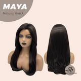 JBEXTENSION 22 Inches Natural Black Women Fashion Full Machine Wig MAYA NATURAL BLACK【PLUS PERMATEASE】【BENDY EAR TABS】