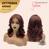 JBEXTENSION VITTORIA MONO Monofilament Handmade Wig 6X5 Full Monofilament Hand Tied Top Wig 16 Inches Dark Red Curly Mono Lace Wig With Anti-slip Silicone Strips Glueless Wig VITTORIA MONO【BENDY EAR TABS】
