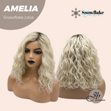 JBEXTENSION 13 Inches Deep Curly Blonde Pre-Cut Snowflake Lace Frontlace Glueless Wig AMELIA【PERMATEASE】