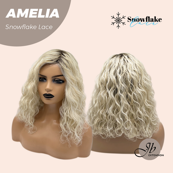 JBEXTENSION 13 Inches Deep Curly Blonde Pre-Cut Snowflake Lace