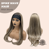 JBEXTENSION 24 Inches Long Wave Milan Blonde Headband Wig SPIKE WAVE - MILAN BLONDE