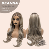 JBEXTENSION 28 Inches Long Venice Blonde Curly Pre-Cut Free Part Frontlace Glueless Wig DEANNA VENICE BLONDE