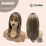 JBEXTENSION 18 Inches Hazelnut Pre-Cut T Part Snowflake Lace Frontlace Glueless Wig KAREN HAZELNUT【BENDY EAR TABS】