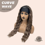 JBEXTENSION 26 Inches Long Wave Pine Cones Headband Wig CURVE WAVE - PINE CONES