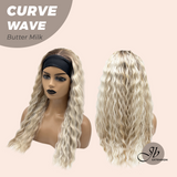 JBEXTENSION 26 Inches Long Wave Butter Milk Headband Wig CURVE WAVE - BUTTER MILK