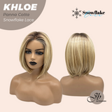 JBEXTENSION 12 Inches Bob Cut Panna Cotta Pre-Cut Snowflake Lace Frontlace Glueless Wig KHLOE PANNA COTTA【PERMATEASE】