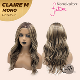 JBEXTENSION CLAIRE MONO Partial Monofilament Wig 22 Inches Hazelnut Curly Partial Mono Lace Glueless Wig CLAIRE MONO HAZELNUT【BENDY EAR TABS】