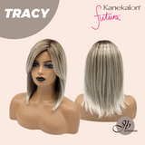 JBEXTENSION 14 Inches Mix Blonde with Dark Root Women Fashion Full Machine Wig TRACY【PERMATEASE】