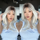 JBEXTENSION 21 Inches  Platinum Blonde Wig with Bangs JAN PLATINUM BLONDE