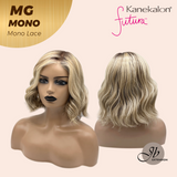JBEXTENSION MG MONO Monofilament Handmade Wig 6X5 Full Monofilament Hand Tied Top Wig 12 Inches Dark Blonde Mono Lace Wig With Anti-slip Silicone Strips Glueless Wig MG MONO【BENDY EAR TABS】