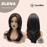 JBEXTENSION 18 Inches Natural Black Pre-Cut Snowflake Lace Frontlace Glueless Wig ELENA【PERMATEASE】【BENDY EAR TABS】