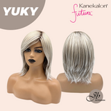 JBEXTENSION 14 Inches Ash Blonde White Wig Women Fashion Full Machine Wig YUKY【PERMATEASE】