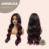 JBEXTENSION GENERATION FIVE 28 Inches Wave Black Red Wig ANGELICA G5