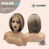 JBEXTENSION 12 Inches Bob Cut Bright Hazelnut Pre-Cut 13X6 Free Part Snowflake Lace Frontlace Glueless Wig KHLOE PRO - BRIGHT HAZELNUT【BENDY EAR TABS】