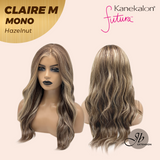 JBEXTENSION CLAIRE MONO Partial Monofilament Wig 22 Inches Hazelnut Curly Partial Mono Lace Glueless Wig CLAIRE MONO HAZELNUT【BENDY EAR TABS】