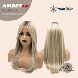 [PRE-ORDER] JBEXTENSION 21 Inches Straight Mix Blonde Pre-Cut Arc Snowflake Lace Frontlace Glueless Wig AMBER MIX BLONDE【BENDY EAR TABS】