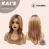 JBEXTENSION 18 Inches Amber Bronze Pre-Cut Snowflake Lace Frontlace Glueless Wig KAI'S AMBER BRONZE【PERMATEASE】【BENDY EAR TABS】- M/L