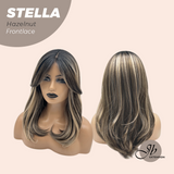 JBEXTENSION Peluca de encaje frontal para mujer de longitud media marrón de 22 pulgadas ROBY 150% de densidad