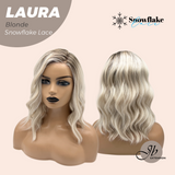 JBEXTENSION 14 Inches Blonde Pre-Cut Side Part Snowflake Lace Frontlace Glueless Wig LAURA SNOWFLAKE【BENDY EAR TABS】