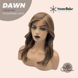 JBEXTENSION 19 Inches Curly Caramel Pre-Cut Side Part Snowflake Lace Frontlace Glueless Wig DAWN SNOWFLAKE - CARAMEL【BENDY EAR TABS】