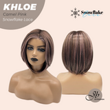[PRE-ORDER] JBEXTENSION 12 Inches Bob Cut Camel Pink Pre-Cut Snowflake Lace Frontlace Glueless Wig KHLOE CAMEL PINK【PERMATEASE】【BENDY EAR TABS】- M/L
