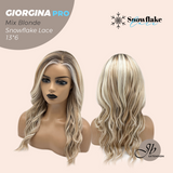 JBEXTENSION 21 Inches Mix Blonde Curly Pre-Cut 13X6 Free Part Snowflake Lace Frontlace Glueless Wig GIORGINA PRO - MIX BLONDE【BENDY EAR TABS】