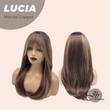 JBEXTENSION Peluca marrón natural con corte Bob de 10 pulgadas y flequillo JOAN