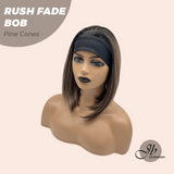 JBEXTENSION 12 Inches Short Hair Pine Cones Headband Wig RUSH FADE BOB - PINE CONES