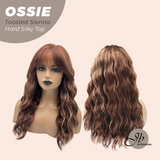 [PRE-ORDER] JBEXTENSION 22 Inches Scalpiana Long Wave Toasted Sienna 3.5X4 Hard Silky Top Natural Scalp Effect Wig with Bangs OSSIE