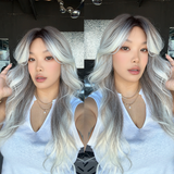 JBEXTENSION 24 Inches Ash Blonde Wig with Bangs MAXINE ASH BLONDE