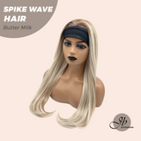 JBEXTENSION 24 Inches Long Wave Butter Milk Headband Wig SPIKE WAVE - BUTTER MILK