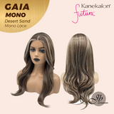 JBEXTENSION GAIA MONO Monofilament Handmade Wig 6X5 Full Monofilament Hand Tied Top Wig 24 Inches Curly Desert Sand Mono Lace Wig Glueless Wig GAIA MONO - DESERT SAND【BENDY EAR TABS】