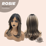 JBEXTENSION 16 Inches Hazelnut Curly Women Pre-Cut Frontlace Glueless Wig with Bangs ROSIE HAZELNUT