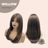 JBEXTENSION 22 Inches Natural Style Cold Brown Wig WILLOW COLD BROWN