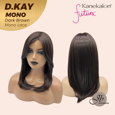 JBEXTENSION Peluca marrón recta de 22 pulgadas con flequillo ELENA B BROWN