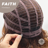 JBEXTENSION 14 Inches Wave Copper Pre-Cut Side Part Frontlace Glueless Black Sapphire Wig FAITH