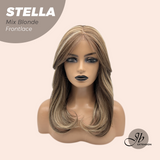 JBEXTENSION Peluca de encaje frontal para mujer de longitud media marrón de 22 pulgadas ROBY 150% de densidad