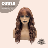 [PRE-ORDER] JBEXTENSION 22 Inches Scalpiana Long Wave Toasted Sienna 3.5X4 Hard Silky Top Natural Scalp Effect Wig with Bangs OSSIE