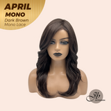 [PRE-ORDER] JBEXTENSION APRIL MONO Monofilament Handmade Wig 6X5 Full Monofilament Hand Tied Top Wig 18 Inches Dark Brown Mono Lace Wig With Anti-slip Silicone Strips Glueless Wig APRIL MONO DARK BROWN【BENDY EAR TABS】
