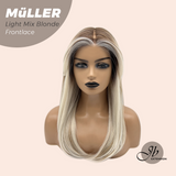 JBEXTENSION Peluca de encaje frontal para mujer de longitud media marrón de 22 pulgadas ROBY 150% de densidad