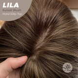 JBEXTENSION 20 Inches Scalpiana Sunset Blush Wolf Cut 3.5X4 Hard Silky Top Natural Scalp Effect Wig With Bangs LILA SUNSET BLUSH