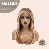 JBEXTENSION Peluca de encaje frontal para mujer de longitud media marrón de 22 pulgadas ROBY 150% de densidad