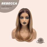 JBEXTENSION 20 Inches Long Light Mocha Women Pre-Cut Frontlace Glueless Wig REBECCA LIGHT MOCHA