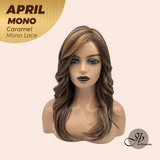 [PRE-ORDER] JBEXTENSION APRIL MONO Monofilament Handmade Wig 6X5 Full Monofilament Hand Tied Top Wig 18 Inches Caramel Mono Lace Wig With Anti-slip Silicone Strips Glueless Wig APRIL MONO CARAMEL【BENDY EAR TABS】