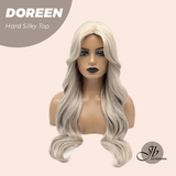 JBEXTENSION 26 Inches Scalpiana Curly Cream Blonde 3.5X4 Hard Silky Top Natural Scalp Effect Wig DOREEN