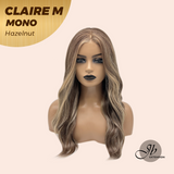 JBEXTENSION CLAIRE MONO Partial Monofilament Wig 22 Inches Hazelnut Curly Partial Mono Lace Glueless Wig CLAIRE MONO HAZELNUT【BENDY EAR TABS】