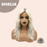 JBEXTENSION 18 Inches Wave White Blonde Women Fashion Full Machine Wig SHELIA【PERMATEASE】