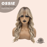 [PRE-ORDER] JBEXTENSION 22 Inches Scalpiana Long Wave Light Mix Blonde 3.5X4 Hard Silky Top Natural Scalp Effect Wig with Bangs OSSIE LIGHT MIX BLONDE