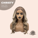 JBEXTENSION 22 Inches Mix Blonde Wave Fiber X, Tangle Less Pre-Cut Free Part Frontlace Glueless Wig CHRISTY【FIBER X】